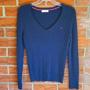 Navy ribbed sweater